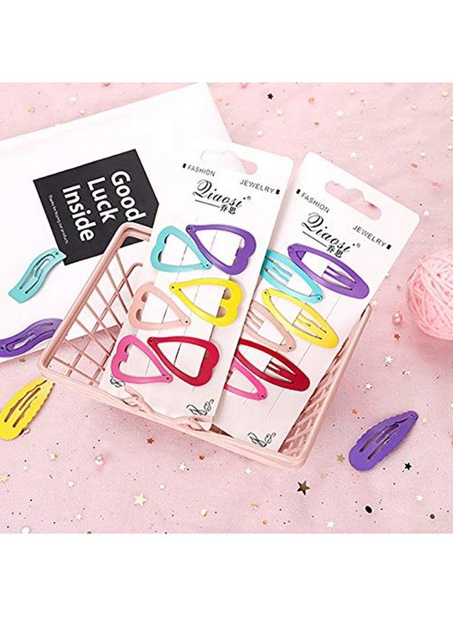 Apol 60 Pcs Nonslip Snap Hair Clips With 60 Pcs Elastic Hair Bands Candy Color Metal Barrettes Star Butterfly Heart Hairpin For Kids Girls And Women Hair Accessories - Image 5