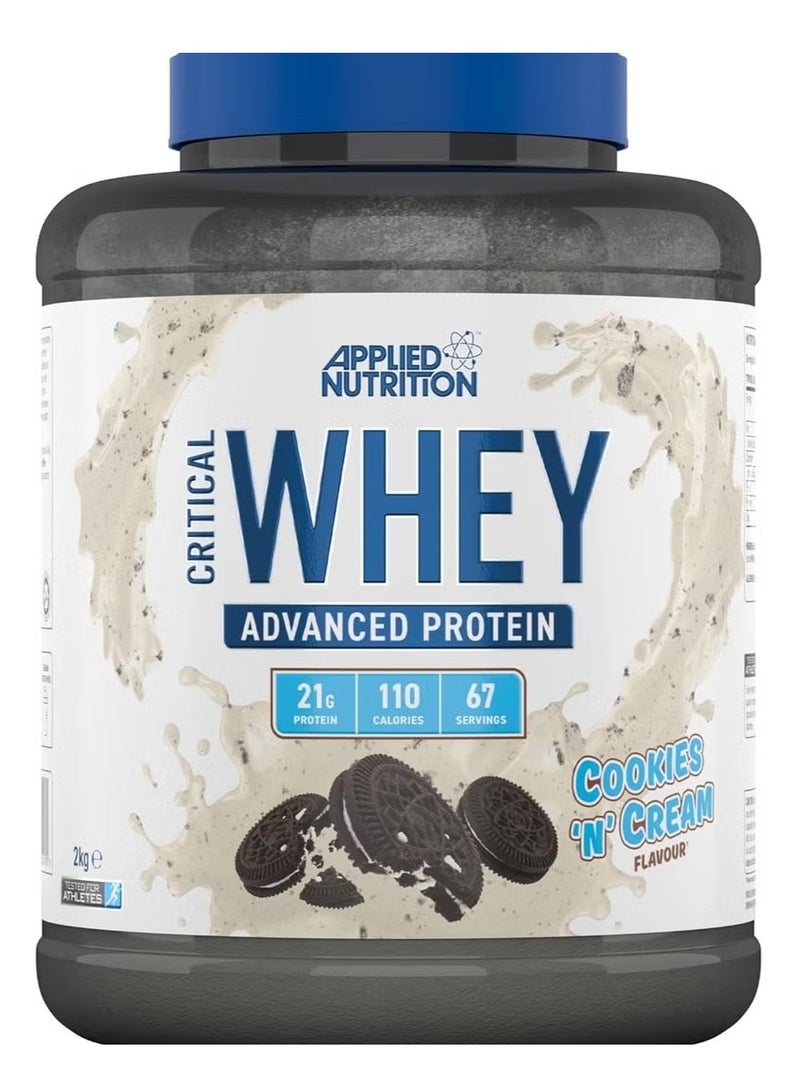 Applied Nutrition Critical Whey Blend, Lean Muscle Growth, Workout Recovery, Bodybuilding Fuel, 2Kg , Cookies And Cream Flavor - Image 1