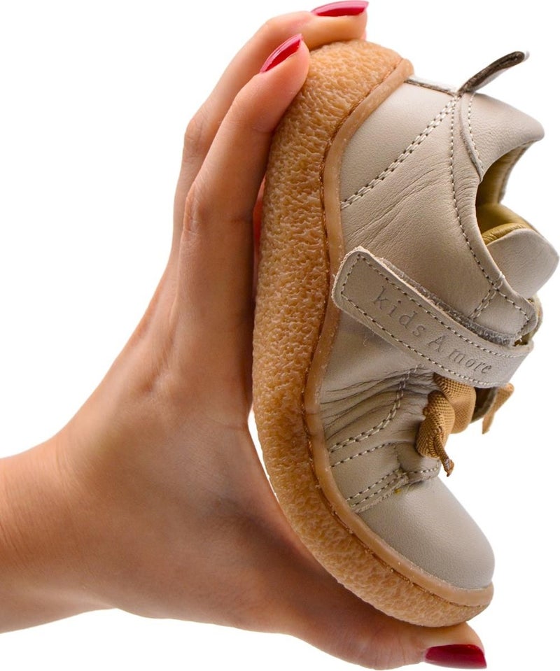 Kids A More Nicolo Elastic Leather Boy Shoes Beige  - Image 2
