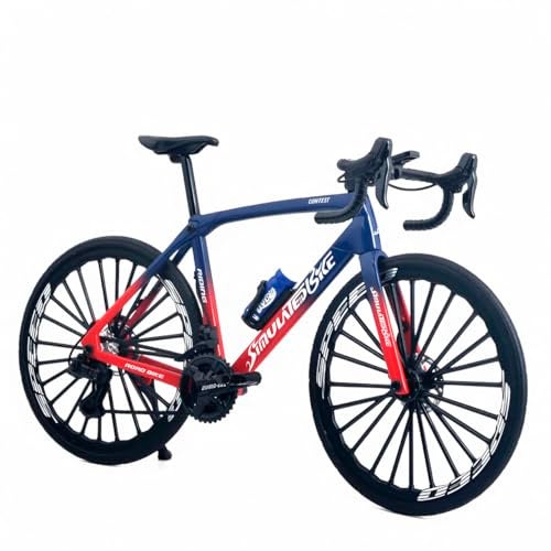 Kuasting 18 Scale Alloy Mini Road Bicycle Toy Model Racing Bike Cake Topper Desktop Decoration Crafts for Cycling Lovers Bike Racers Athletes Children Boys and Girls Red - Image 1