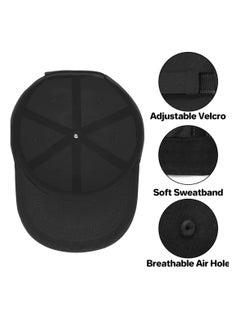 Generic ‏A sporty baseball cap, a sports cap, a casual cap, a hip-hop cap, a blank cap suitable for running and outdoor activities. A unisex cap with an attractive adjustable design, Blank black color.  - Image 4