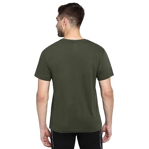 Van Heusen Sport Men Cool It T-Shirt - 100% Cotton Single Jersey - Moisture Activated, Crew Neck, Short Sleeve_70023_Hunter Green_M - Image 3