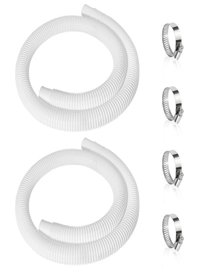 Picatu 2 Pcs 1.25" Pool Hose, 59" Long Accessory Pool Pump Replacement Hoses, Compatible with All Above Ground Pool Filter Pumps that Use 1 1/4 Diameter Hoses - Image 1