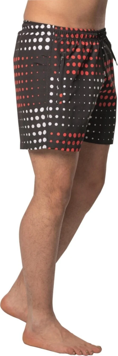 Crozwise Round Pattern - Men's Anthracite Swim Shorts - 3148-06