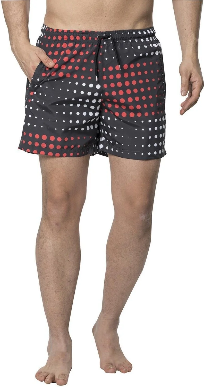 Crozwise Round Pattern - Men's Anthracite Swim Shorts - 3148-06