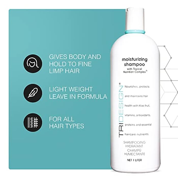 TRIDESIGN Moisturizing Shampoo – Hydrating Shampoo for Dry Hair, Nourishing Moisturizer for Women and Men for Home or Salon Use, Moisturizing or Dry Scalp, 34 Oz - Image 2