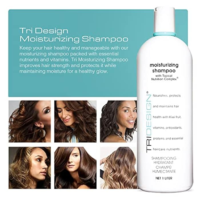 TRIDESIGN Moisturizing Shampoo – Hydrating Shampoo for Dry Hair, Nourishing Moisturizer for Women and Men for Home or Salon Use, Moisturizing or Dry Scalp, 34 Oz - Image 3