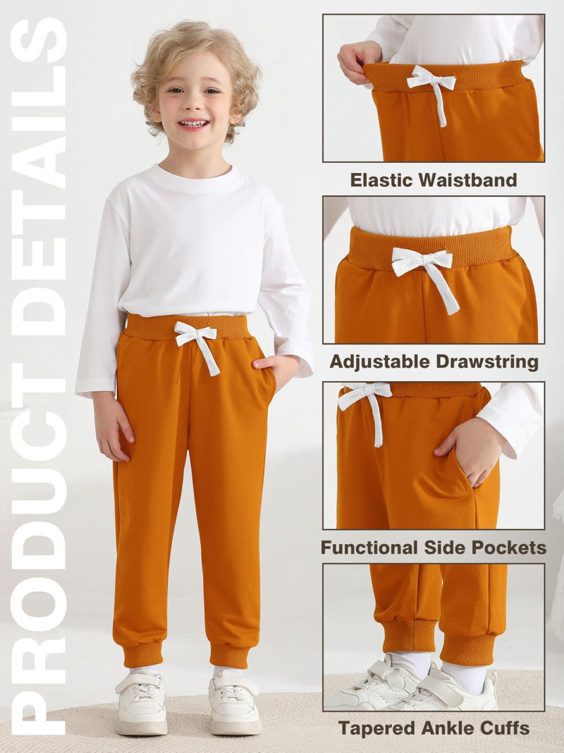 Resinta 3 Pack Toddler Boys Sweatpants Kids Active Jogger Pants Boys Casual Athletic Pull On Pants with Drawstring Pockets - Image 3