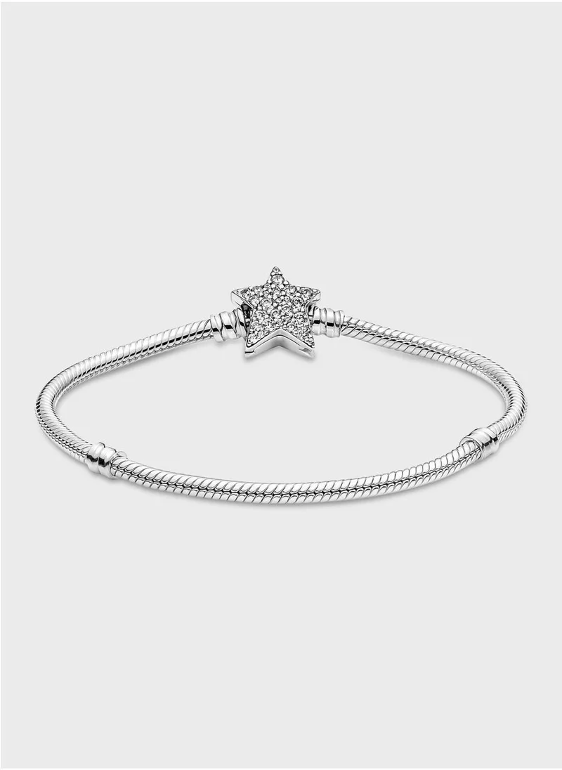 PANDORA  Pandora Moments Asymmetric Star Clasp Bracelet for Women | Best Price UAE