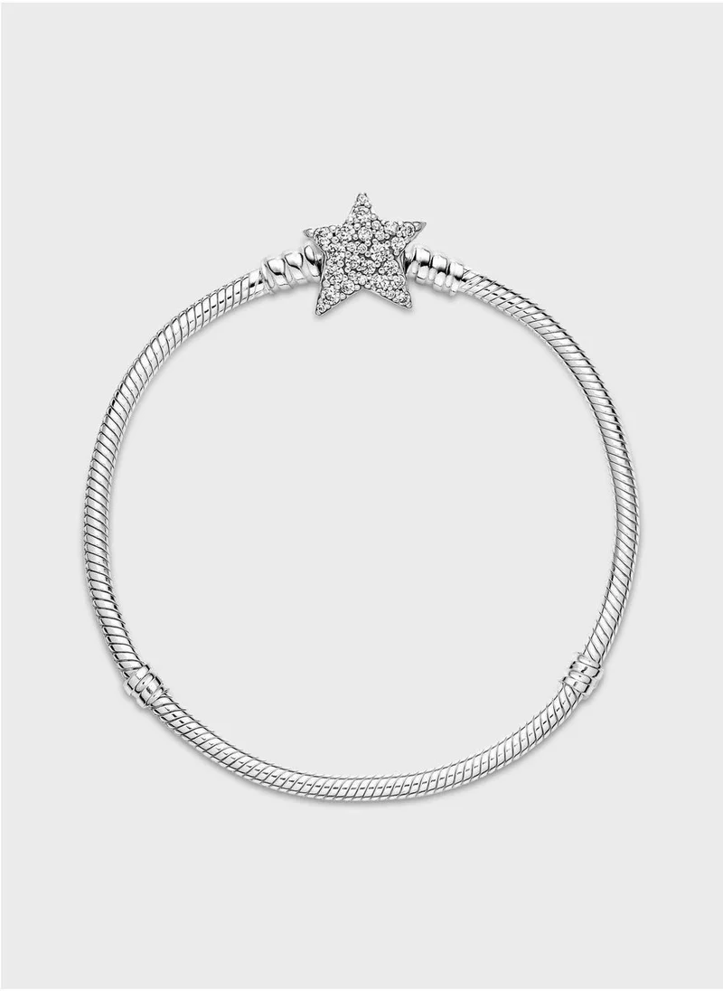 PANDORA  Pandora Moments Asymmetric Star Clasp Bracelet for Women | Best Price UAE