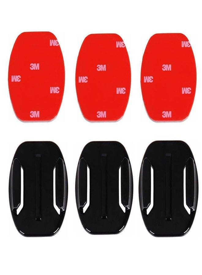 Action Pro 3M Flat Adhesive Mount Sticky Mount Compatible with GoPro-13/12/11/10/9/8/7/6/5/4/3+/3/SJCAM/Yi/ 4K/Insta 360/Eken Noise Play and Other Action Cameras (Pack of 3) - Image 1