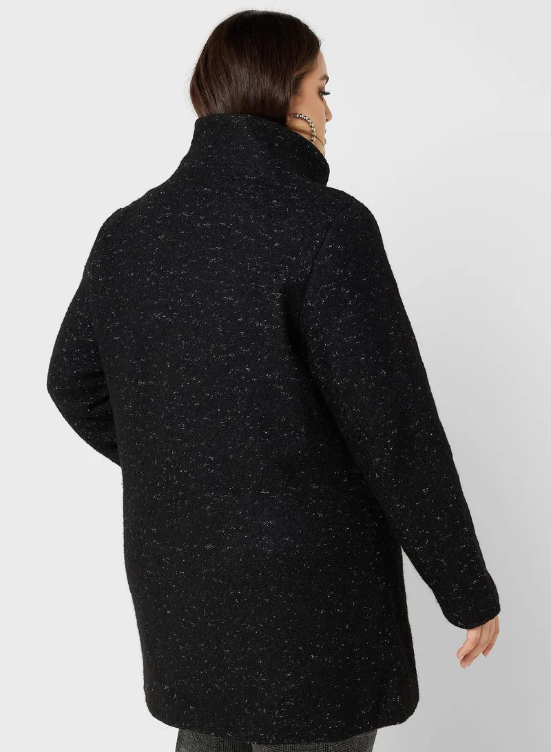 Only Carmakoma Button Detail Coat
