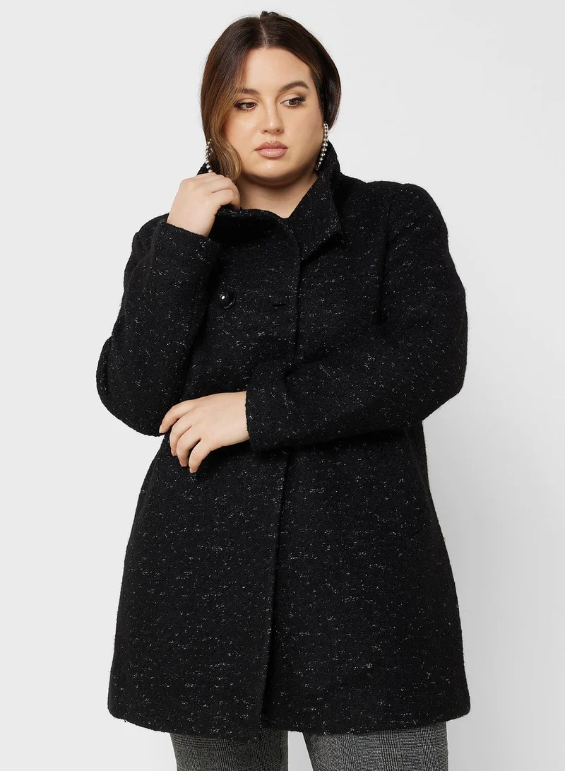 Only Carmakoma Button Detail Coat