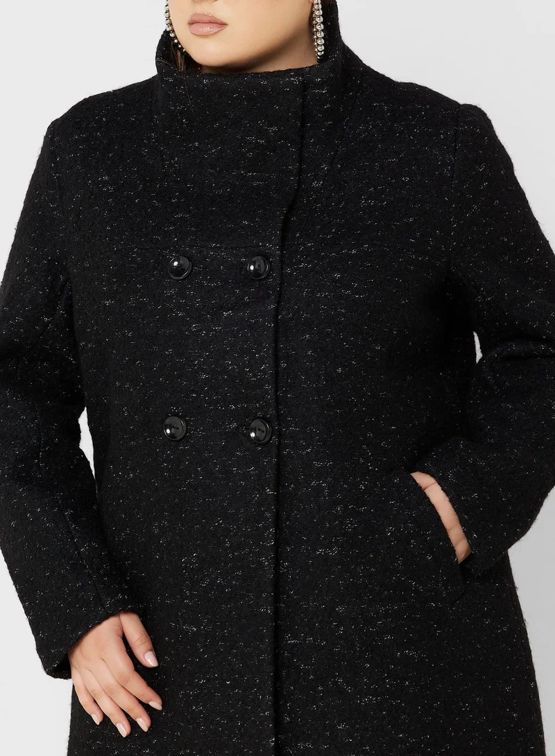 Only Carmakoma Button Detail Coat