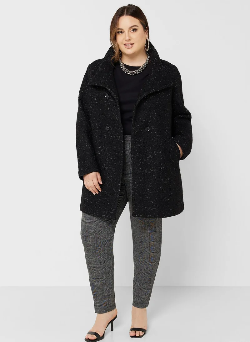 Only Carmakoma Button Detail Coat