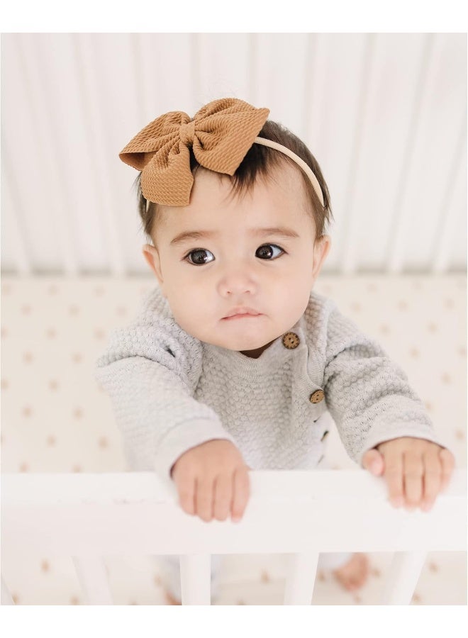 Prohouse Prohouse 30 PCS Big Bows Baby Nylon Headbands Hairbands Hair Bows Elastics for Baby Girls Newborn Infant Toddler Child Hair Accessories  - Image 4