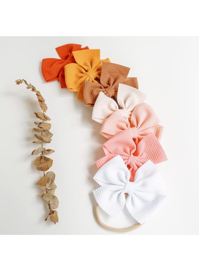 Prohouse Prohouse 30 PCS Big Bows Baby Nylon Headbands Hairbands Hair Bows Elastics for Baby Girls Newborn Infant Toddler Child Hair Accessories  - Image 5