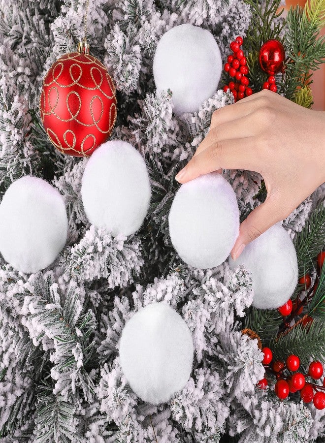 Elcoho 42 Pieces 2.8 Inch Kid Snow Fight Ball Indoor Artificial Snow Fight Ball Fake Winter Snow Toss Ball Set for Kid Christmas Winter Snow Games Party Supplies - Image 5