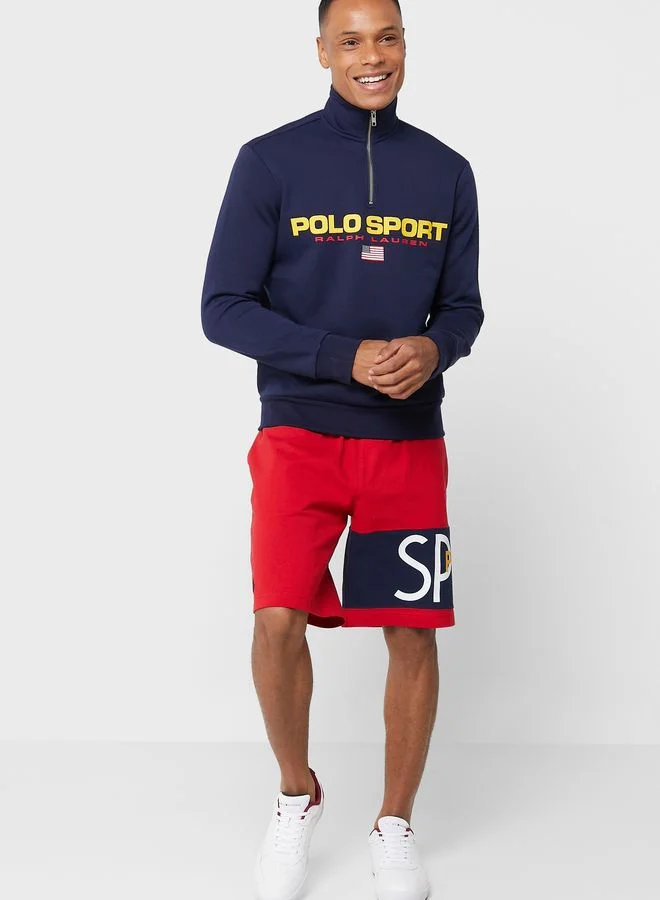 POLO RALPH LAUREN Logo Half Zip Sweatshirt