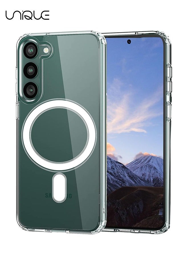 يونيك متوافق مع غطاء سامسونج جالاكسي S23 المغناطيسي ، متوافق مع MagSafe ، شفاف نحيف مقاوم للصدمات ، غطاء هاتف واقي (شفاف) - Image 1