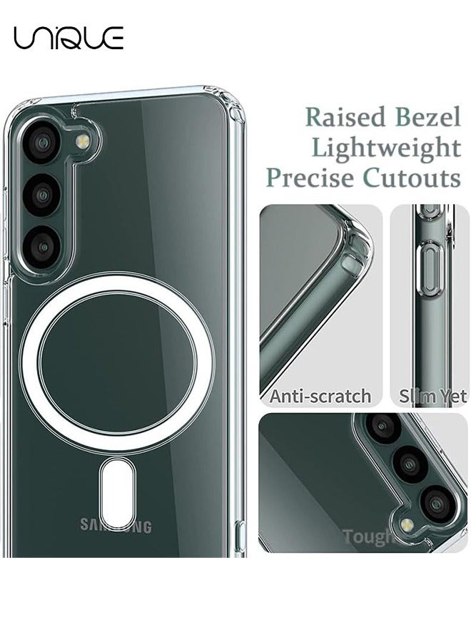 يونيك متوافق مع غطاء سامسونج جالاكسي S23 المغناطيسي ، متوافق مع MagSafe ، شفاف نحيف مقاوم للصدمات ، غطاء هاتف واقي (شفاف) - Image 2