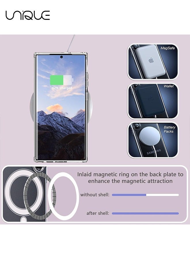 يونيك متوافق مع غطاء سامسونج جالاكسي S23 المغناطيسي ، متوافق مع MagSafe ، شفاف نحيف مقاوم للصدمات ، غطاء هاتف واقي (شفاف) - Image 5