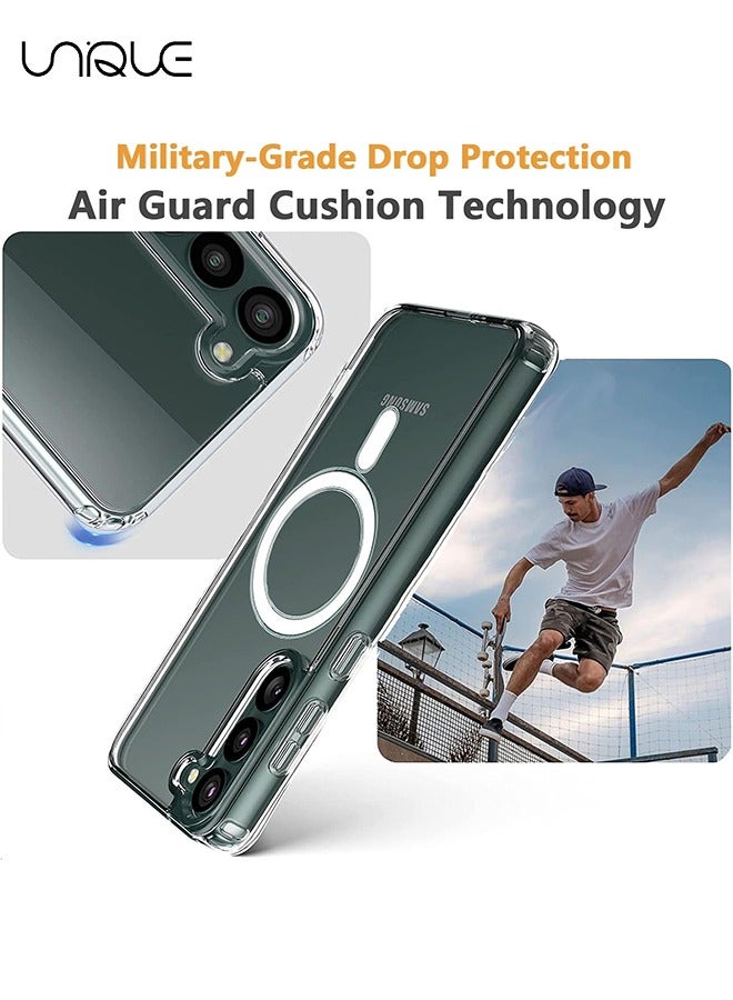 يونيك متوافق مع غطاء سامسونج جالاكسي S23 المغناطيسي ، متوافق مع MagSafe ، شفاف نحيف مقاوم للصدمات ، غطاء هاتف واقي (شفاف) - Image 4