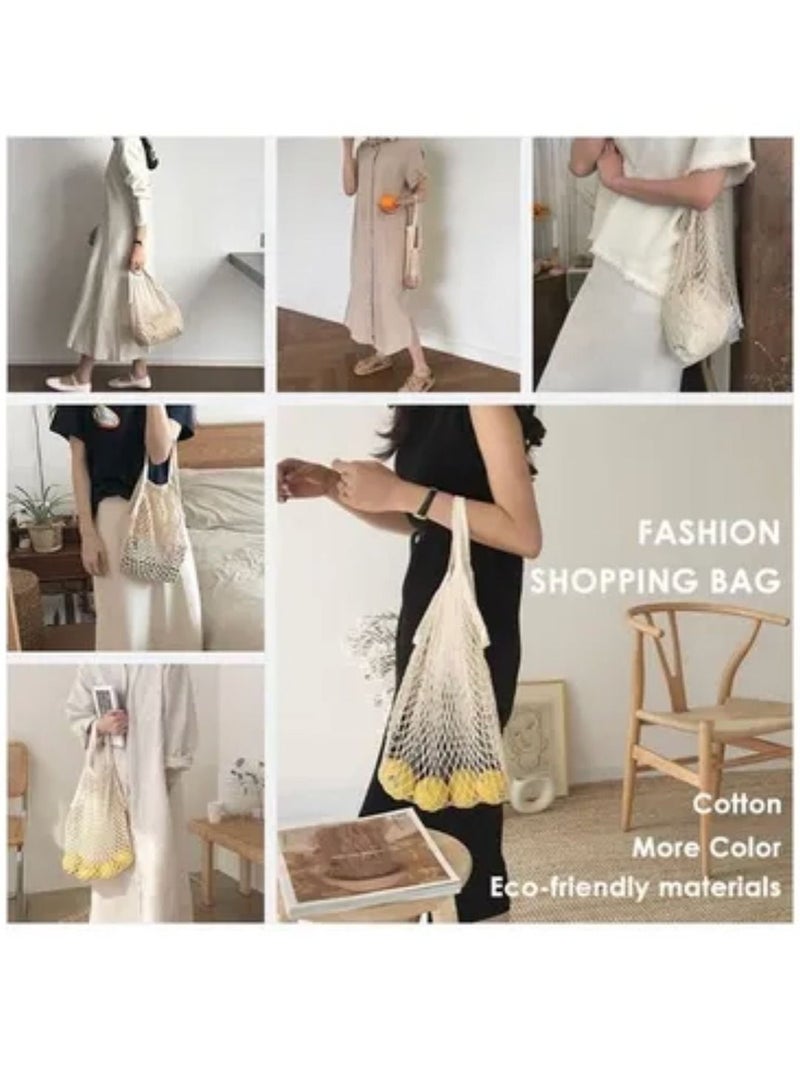 Daiso Organic Cotton Mesh Bags Multicolour - Image 4