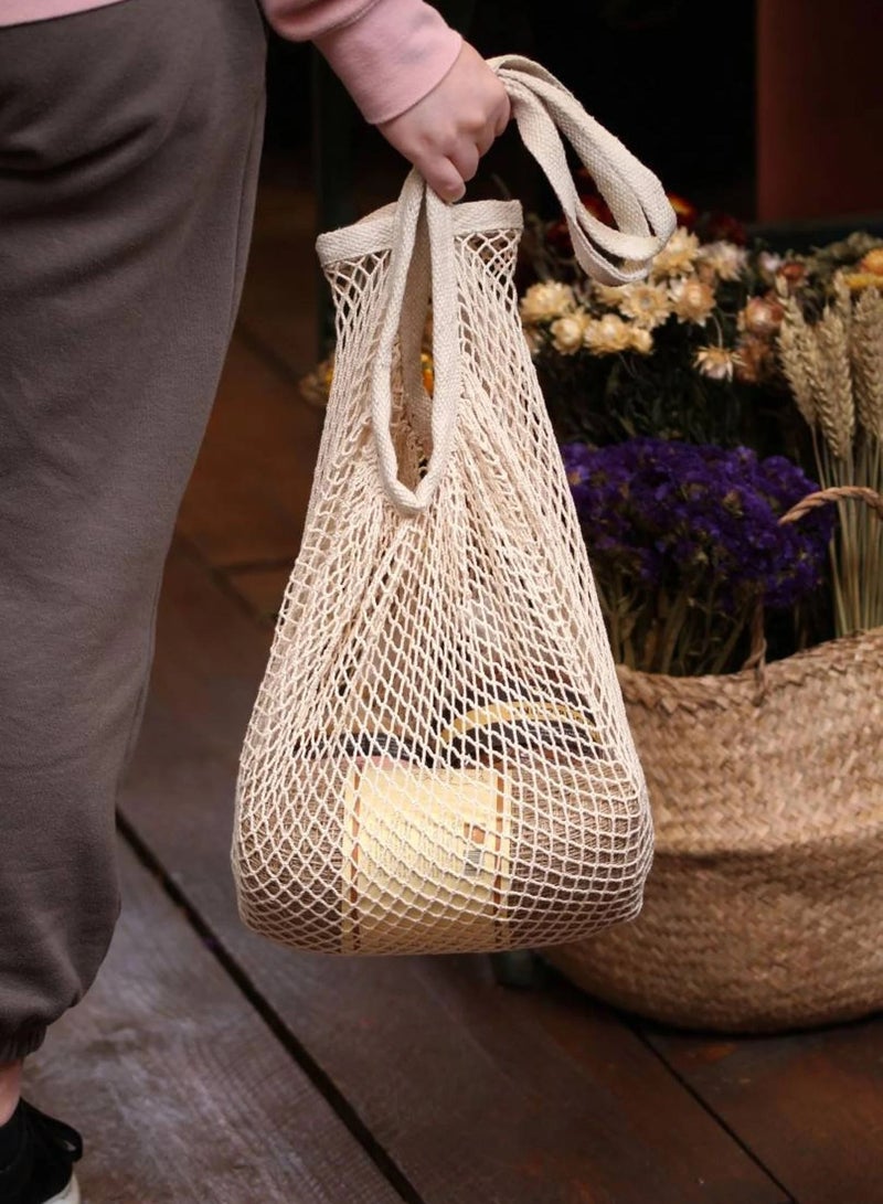 Daiso Organic Cotton Mesh Bags Multicolour - Image 1