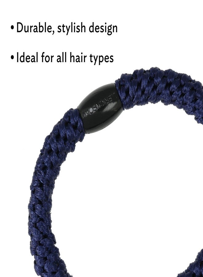 L. Erickson رباط شعر أزرق وأبيض للشعر الكثيف، حوامل ذيل حصان سهلة الاستخدام، 8 قطع، تصميم ساحلي، أربطة سميكة بدون تجاعيد مع تثبيت قوي، تصميم خالي من الضرر، مزيج منعش من البحر | ل. إريكسون - Image 5