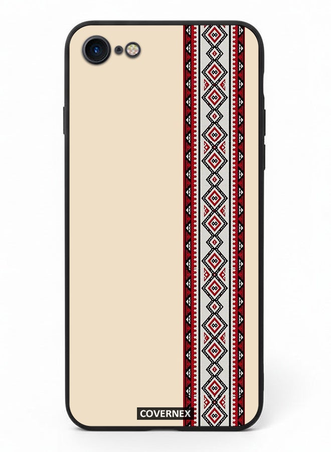 Covernex Apple iPhone 8 Protective Case Cover Printed Featuring Traditional Tribal Embroidery Strip - Image 2