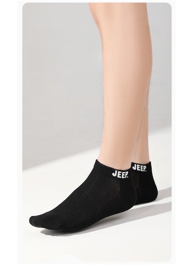 Jeep JEEP Men's Pure Cotton Breathable Mid-Tube Socks Sports Running 3 Pairs  - Image 3
