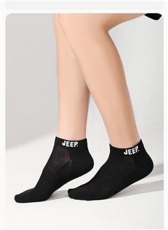 Jeep JEEP Men's Pure Cotton Breathable Mid-Tube Socks Sports Running 3 Pairs  - Image 4