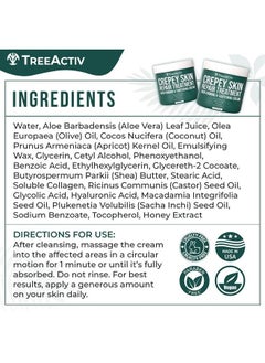 TreeActiv Crepey Skin Repair Treatment, 8oz, Firming Cream For Face and Neck, Skin Firming and Tightening Lotion with Hyaluronic Acid, Crepey Skin Treatment that Moisturizes Dry Crepe Skin, 500+ Uses  - Image 3