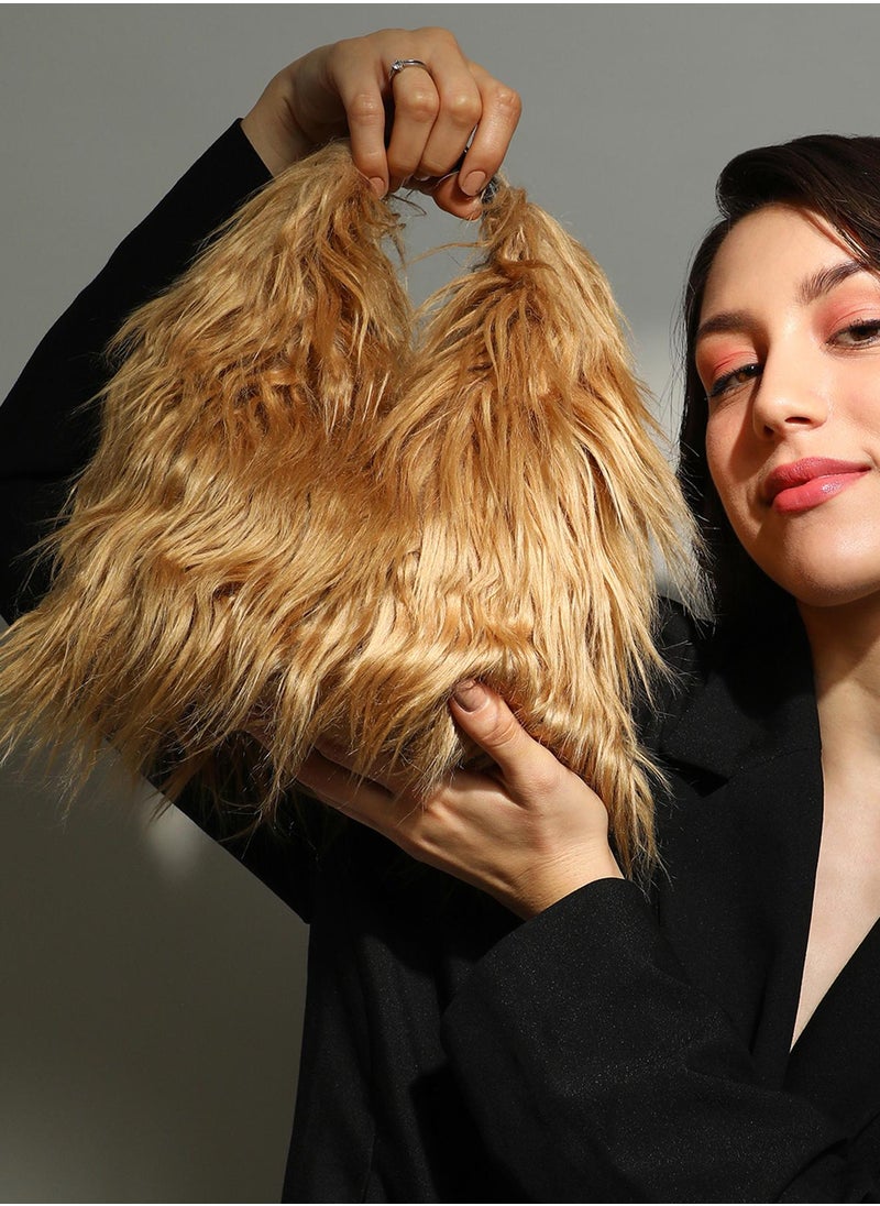 Haute Sauce Women's The Fur Hobo Bag - Beige  - Image 2