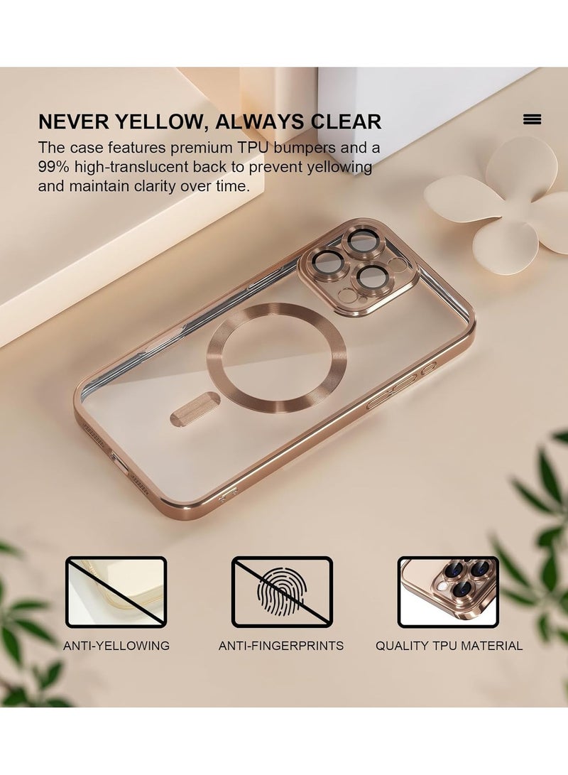 Case for iPhone 16 Pro Max 6.9-Inch, Camera Lens Full Protection, Compatible with Wireless Charging, Shockproof Soft TPU Phone Cover (Desert Titanium, Iphone 16 Pro Max) - Image 5