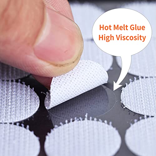 JIURUN Self Adhesive Dots White 0.39",0.59",0.78", Strong Adhesive Sticky Round Nylon Tapes, Hook & Loop Dots for Arts and Crafts School Classroom Home,Office - Image 5