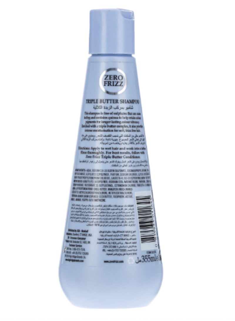 Zero Frizz Triple Butter Shampoo for Frizzy hair  355ml - Image 2