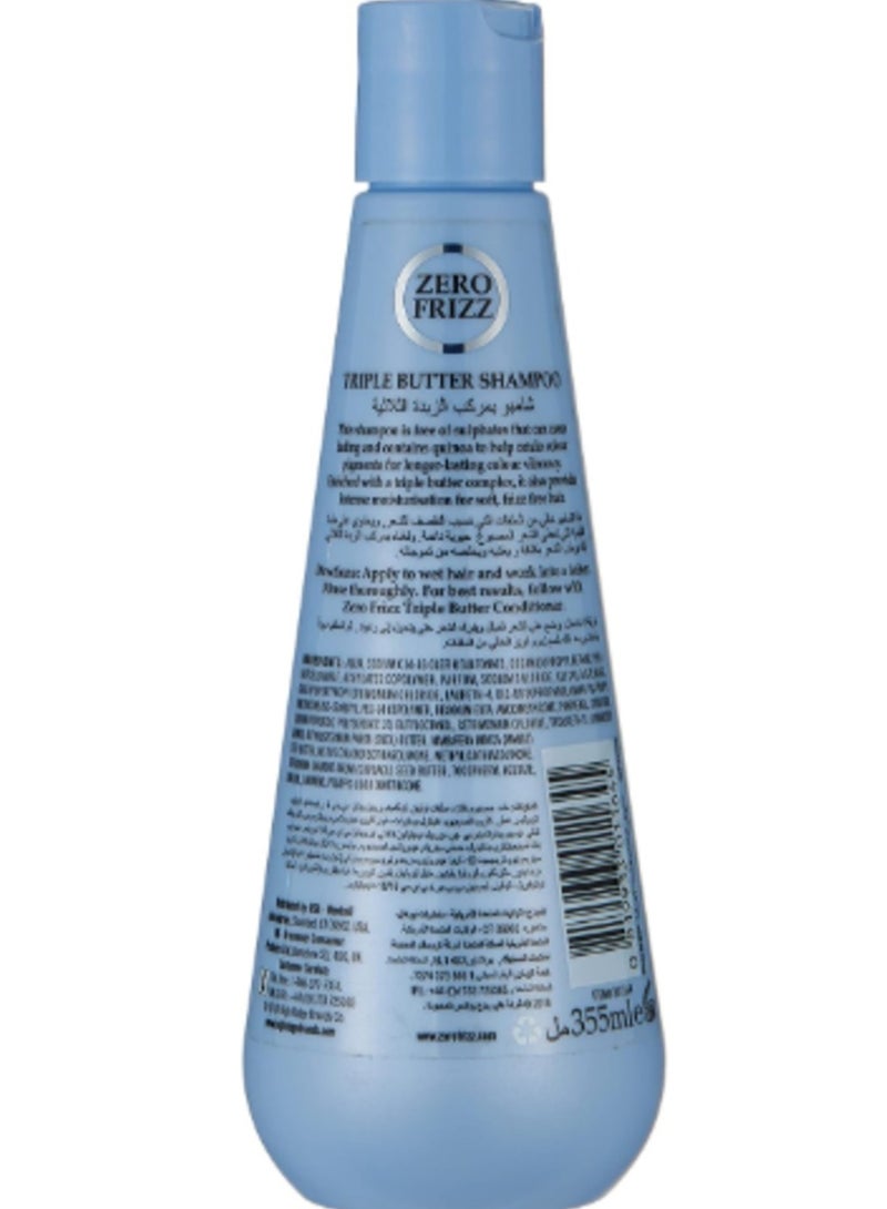 Zero Frizz Triple Butter Shampoo for Frizzy hair  355ml - Image 3