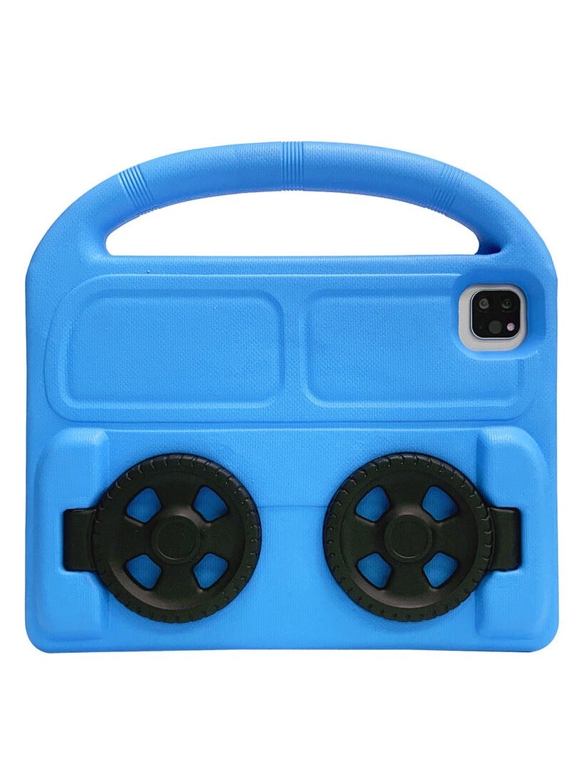 KASTWAVE Ipad Air 9.7 Shockproof EVA Foam Case Cover With Wheel Stand For Apple iPad 9.7 inch (6th Gen / 5th Gen) iPad Air 2/ iPad 5/6 Blue - Image 1