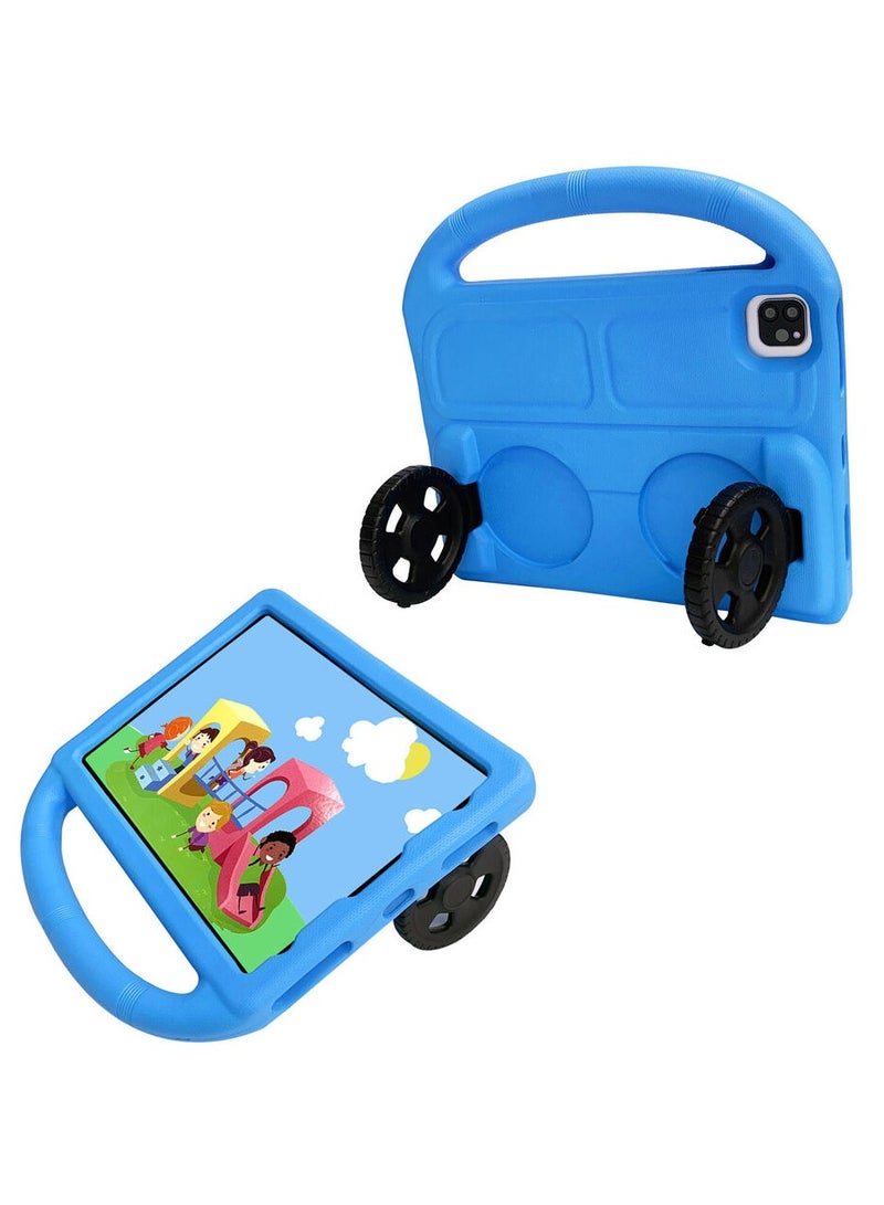 KASTWAVE Ipad Air 9.7 Shockproof EVA Foam Case Cover With Wheel Stand For Apple iPad 9.7 inch (6th Gen / 5th Gen) iPad Air 2/ iPad 5/6 Blue - Image 2