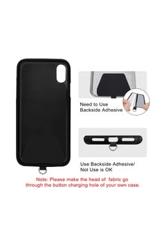 SYOSI Phone Lanyard, Universal Cell Phone Lanyard with Adjustable Nylon Neck Strap, Phone Tether Safety Strap Compatible with Most Smartphones with Full Coverage Case (Black)  - Image 2