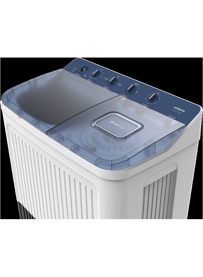 HITACHI 15 kg Twin Tub Washing Machine Plastic body White Blue lid LTT15JWTPFB White & Blue - Image 5