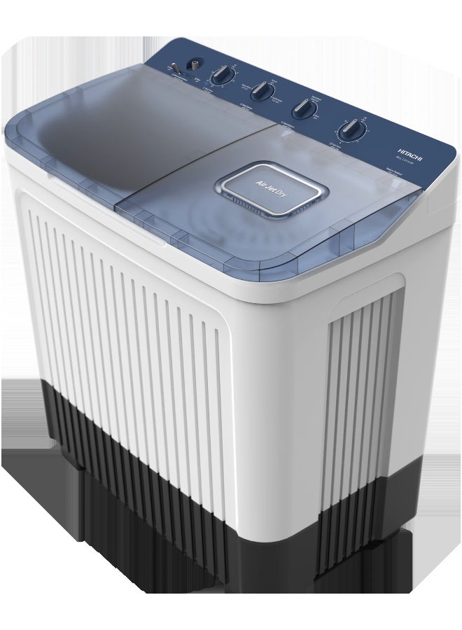 HITACHI 15 kg Twin Tub Washing Machine Plastic body White Blue lid LTT15JWTPFB White & Blue - Image 2