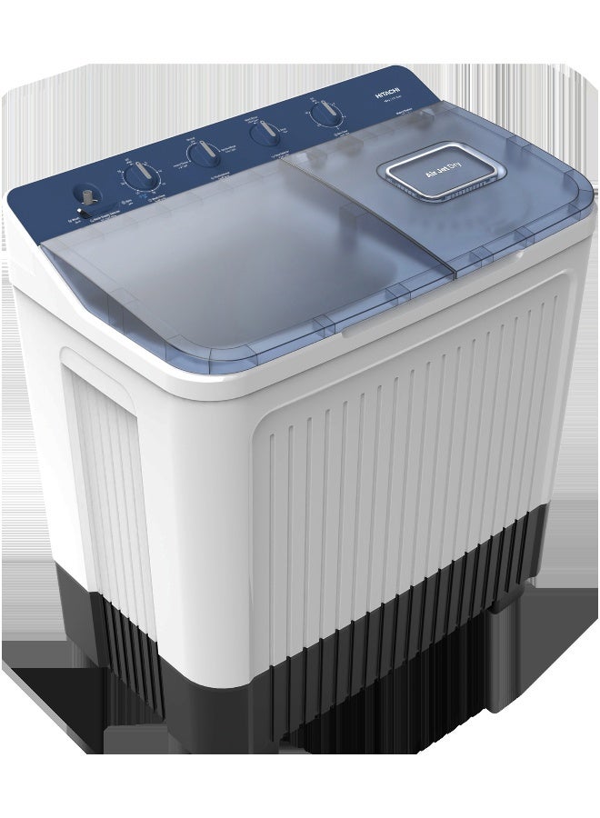 HITACHI 15 kg Twin Tub Washing Machine Plastic body White Blue lid LTT15JWTPFB White & Blue - Image 3