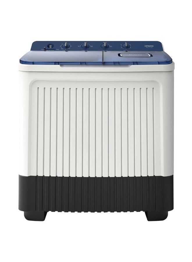 HITACHI 15 kg Twin Tub Washing Machine Plastic body White Blue lid LTT15JWTPFB White & Blue - Image 1
