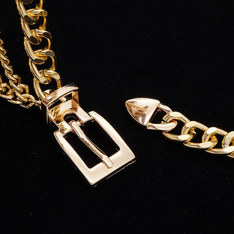 Suyi Chain Belt for Women Girls Gold Metal Waist Chain Multilayer Chunky Chain Belts for Dress Plus Size 130CM Gold - Image 5