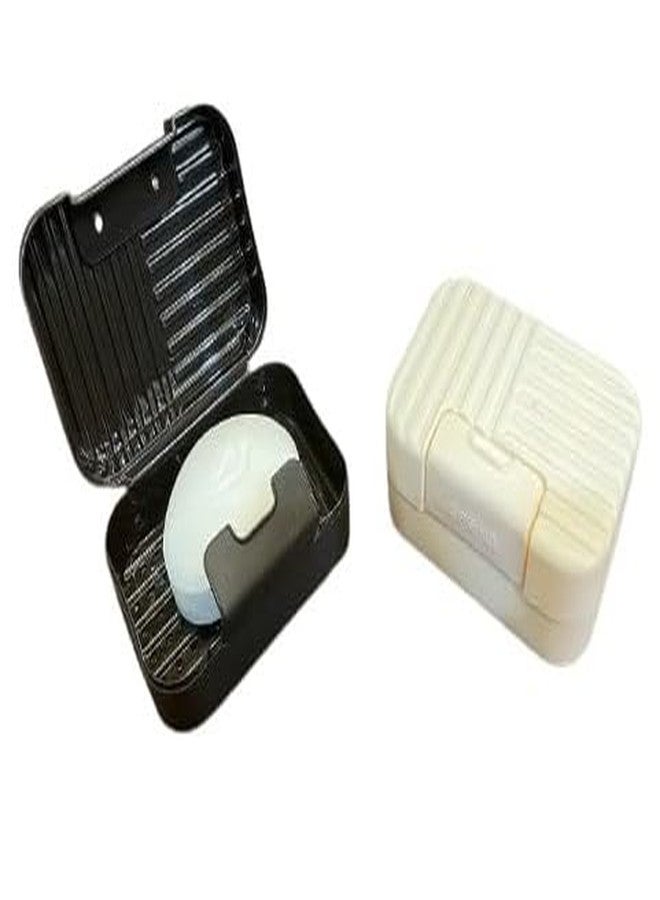 c s m CSM Soap Case Soap Box Soap Holder for Outdoors Travel and Home Use - Pack of 2 (Beige, Brown) - Image 1