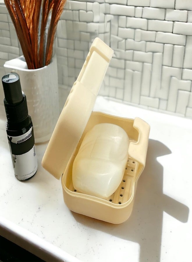 c s m CSM Soap Case Soap Box Soap Holder for Outdoors Travel and Home Use - Pack of 2 (Beige, Brown) - Image 3