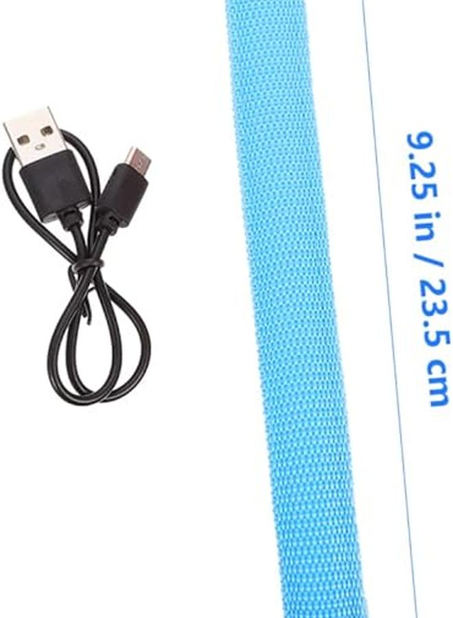 مصباح معصم LED قابل لإعادة الشحن للتدريبات الليلية وفعاليات الجري باللون الأزرق - Image 3